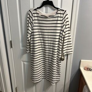 A New Day Striped Black and White Dress --Women's Medium